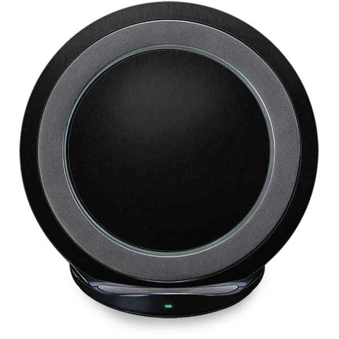 Specialty Vinyl Black Brushed Steel Texture Fast Charge Wireless Charging Stand Skin